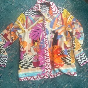 Rachel Zoe Multicolor Button Down Shirt